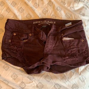 Maroon Short Shorts